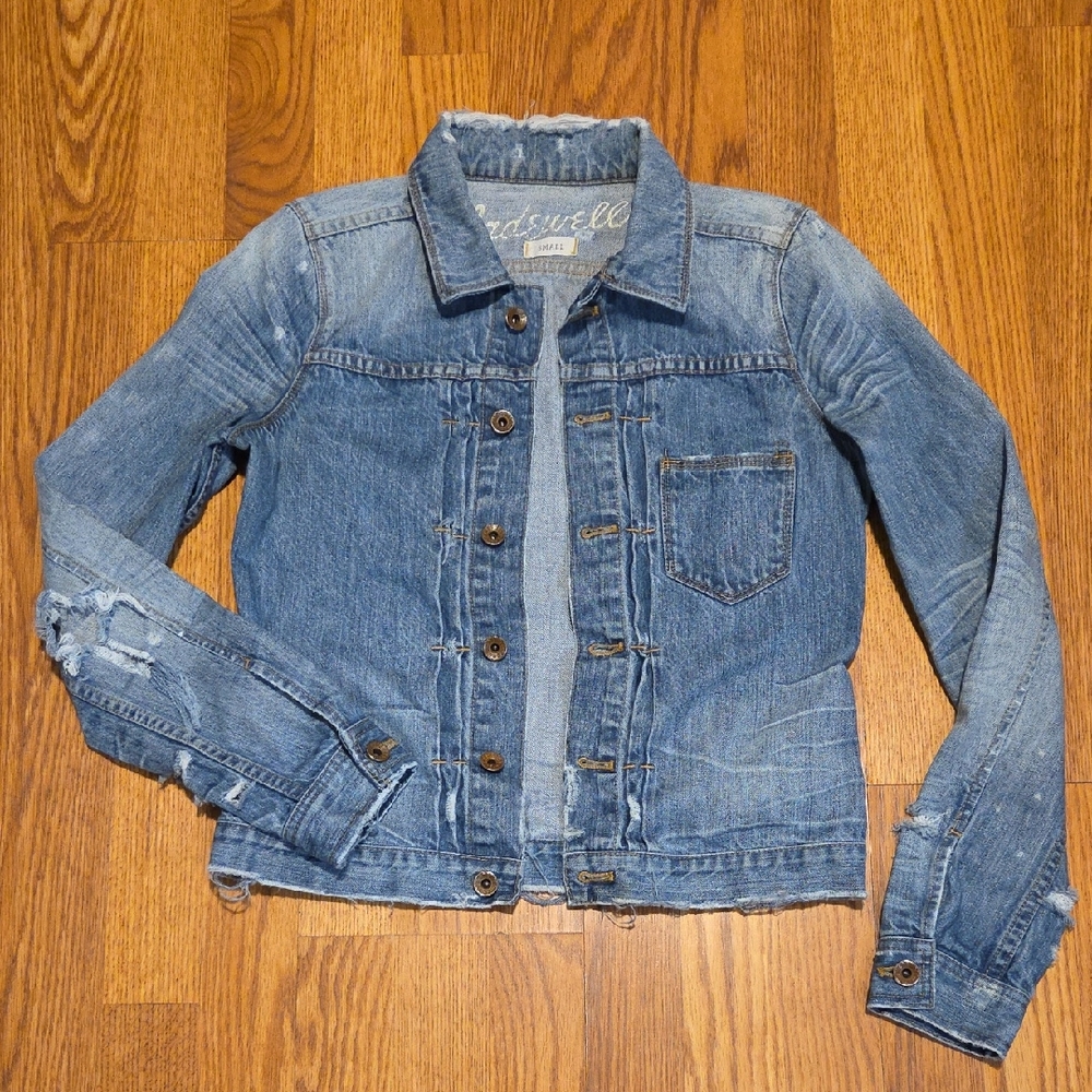 Madewell Distressed Blue Jean Jacket
